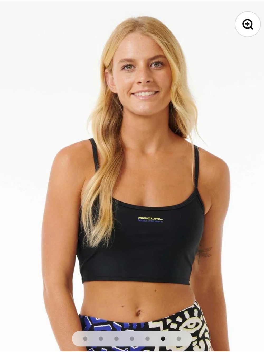 NWT Rip Curl Product Of The Search Cropped Tank Top Black X-Large